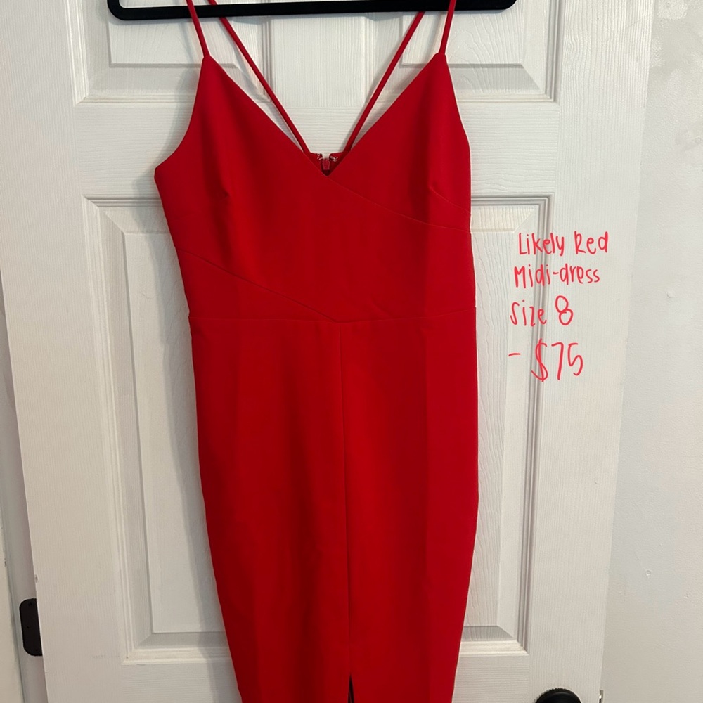 Likely Red Midi Dress